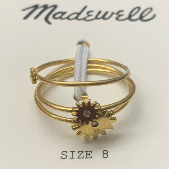 NWOT Madewell My Three Suns 🌞 Ring Set - Picture 9 of 11